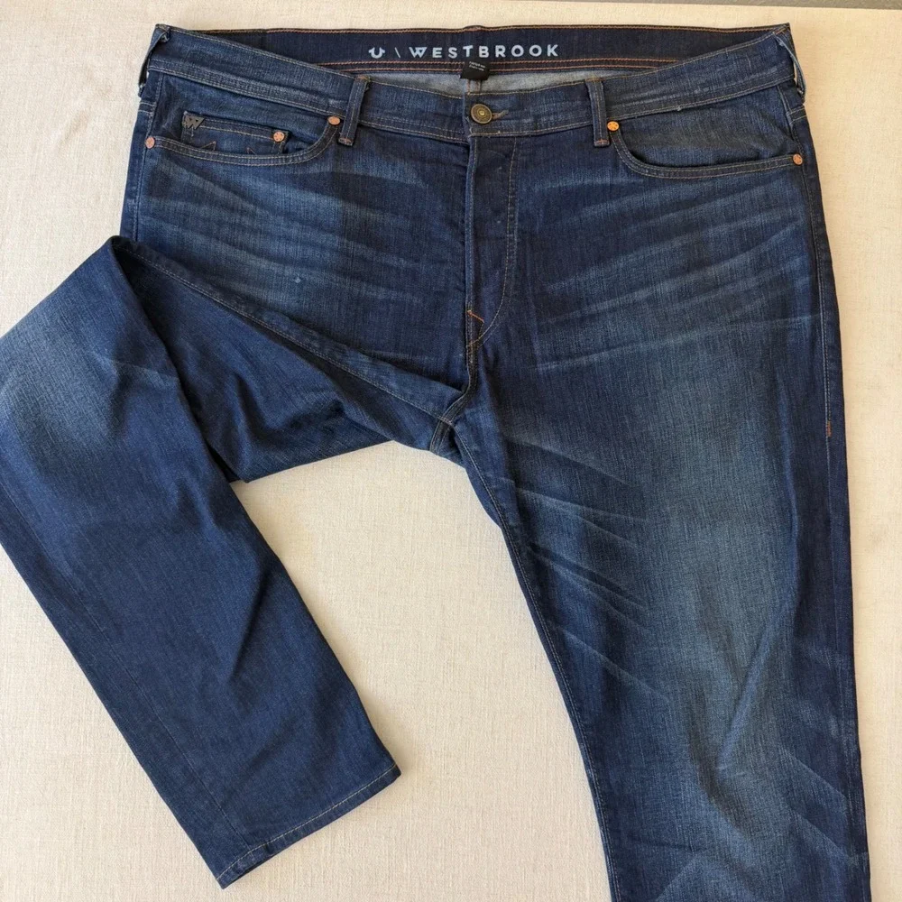 True Religion Rocco x Russell Westbrook Mens 44 Blue Relaxed Skinny Jeans